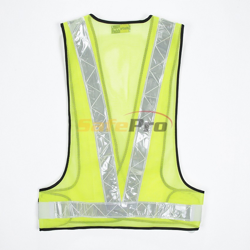 SAFETY VEST LIME GREEN C/W WHITE REFLECTOR SafePro
