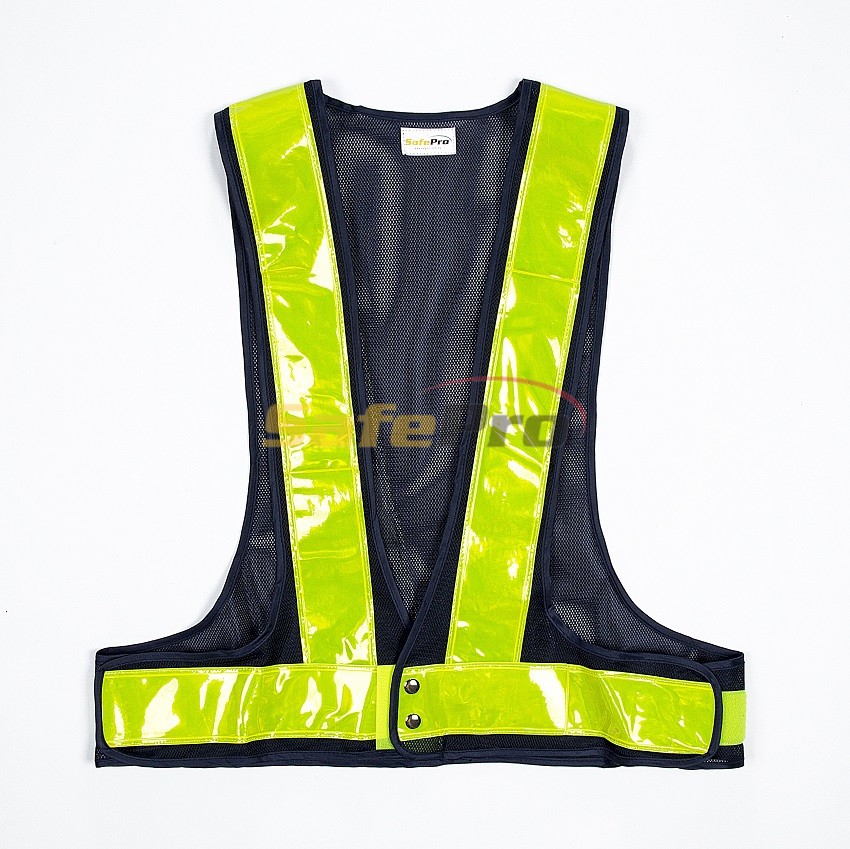 SAFETY VEST NAVY BLUE C/W YELLOW REFLECTOR SafePro